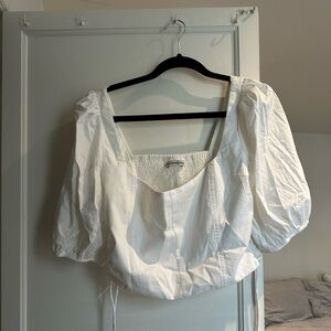 Abercrombie & Fitch Puff Sleeve Top